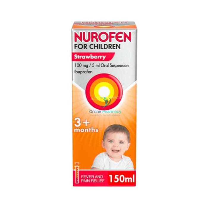 Nurofen For Children 3m+ Strawberry Suspension - 150ml / 200ml - OnlinePharmacy
