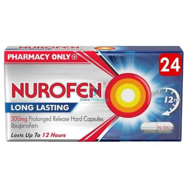 Nurofen Long Lasting Ibuprofen 300mg Capsules - 24 Pack - OnlinePharmacy