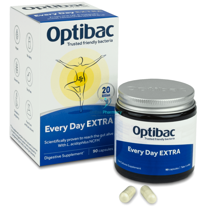 OptiBac Probiotics For Every Day Extra Strength - 30/90 Capsules - OnlinePharmacy
