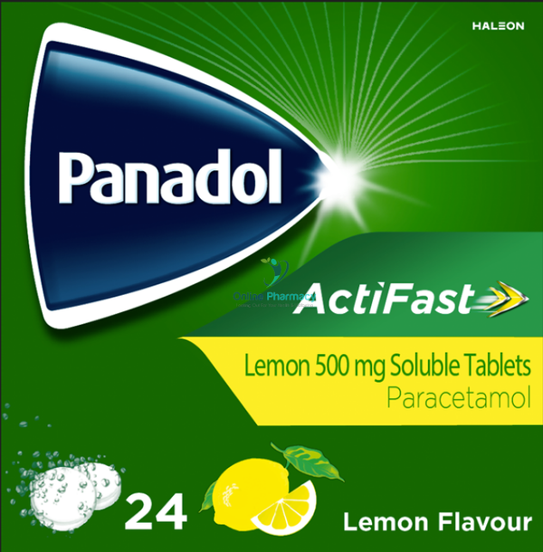 Panadol Actifast Lemon 500Mg Soluble Tablets - 24 Pack Pain Relief