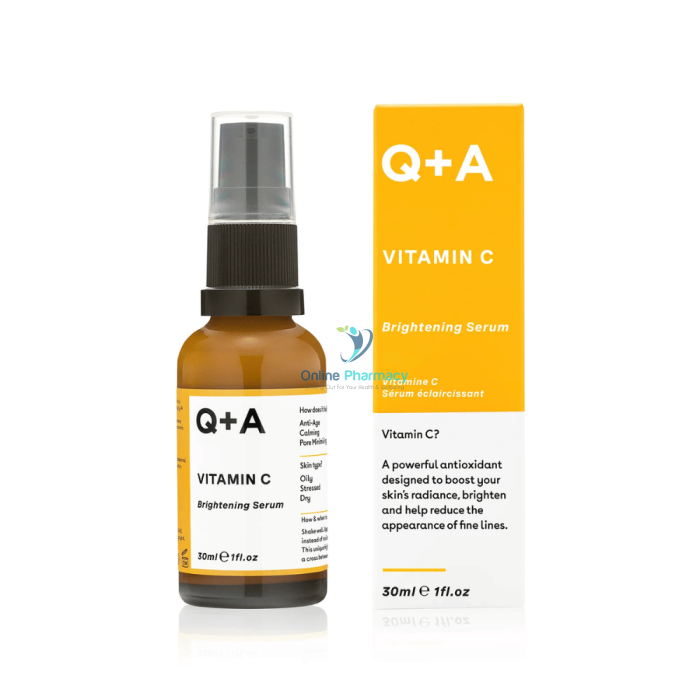 Q + A Vitamin C Brightening Serum 30Ml Serums & Oils