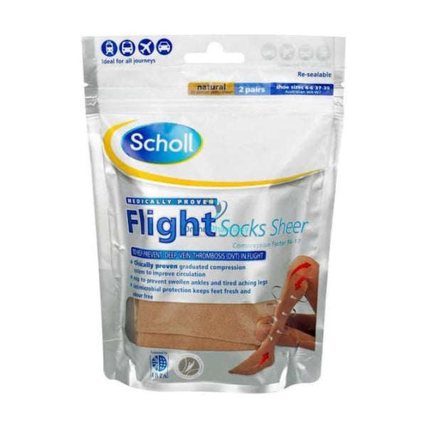Scholl Flight Socks (Sheer)- Prevent Deep Vein Thrombosis (DVT) - OnlinePharmacy