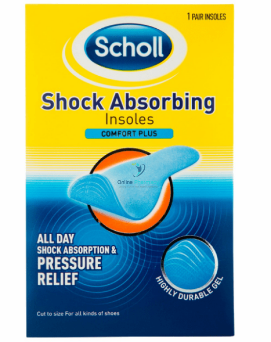 Scholl Shock Absorbing Insoles- Pressure Relief - OnlinePharmacy