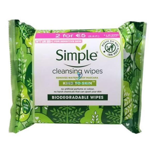Simple Facial Wipes Biodegradable Twin Pack - 20's X 2 - OnlinePharmacy