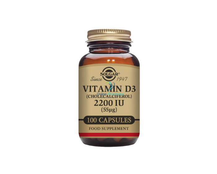 Solgar Vitamin D3 2200iu - 100 Caps - OnlinePharmacy