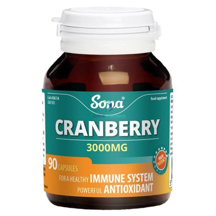 Sona Cranberries+Vitamin C Capsules - 90 Capsules