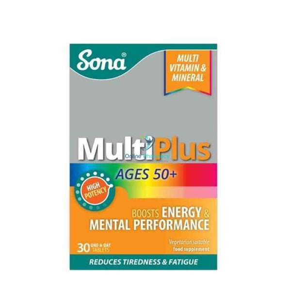 Sona Multi-Plus 50+ Multivitamin Tablets - 30 Pack - OnlinePharmacy