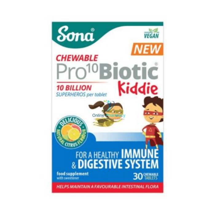 Sona Pro 10 Biotic Kiddie Chewable Tablets - 30 Pack