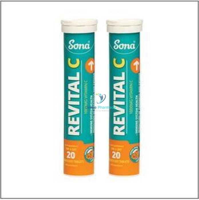 Sona Revital C Orange Effervescent Tablets - 20/40 Pack - OnlinePharmacy