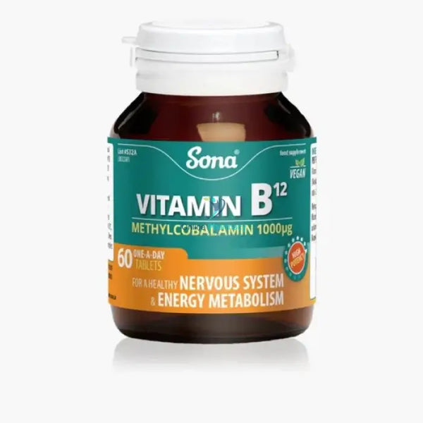 Sona Vitamin B12 Methylcobalamin 1000Ug Tablets - 60 Pack Supplements