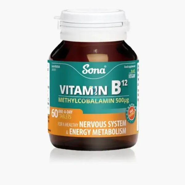 Sona Vitamin B12 Methylcobalamin 500Ug Tablets - 60 Pack Supplements