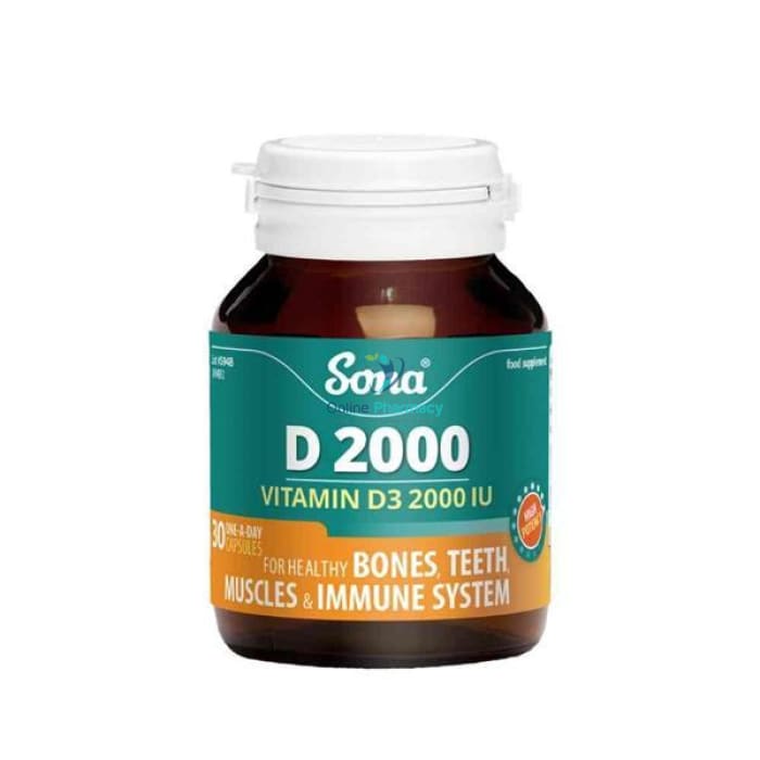 Sona Vitamin D2000 Capsules - 30/60 Pack - OnlinePharmacy