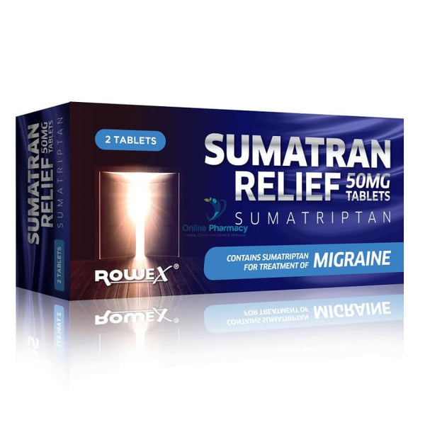 Sumatran Relief For Migraine Sumatriptan 50mg - 2 Pack - OnlinePharmacy