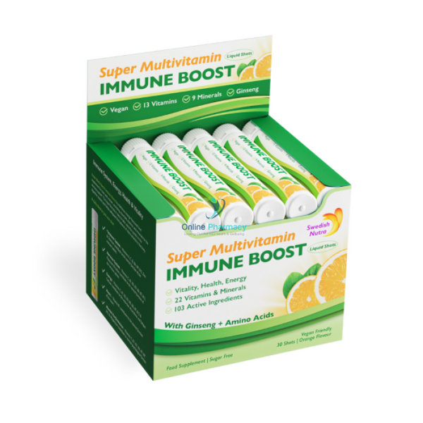 Swedish Nutra Immune Boost - Box Of 30 X 25Ml Vitamins & Supplements