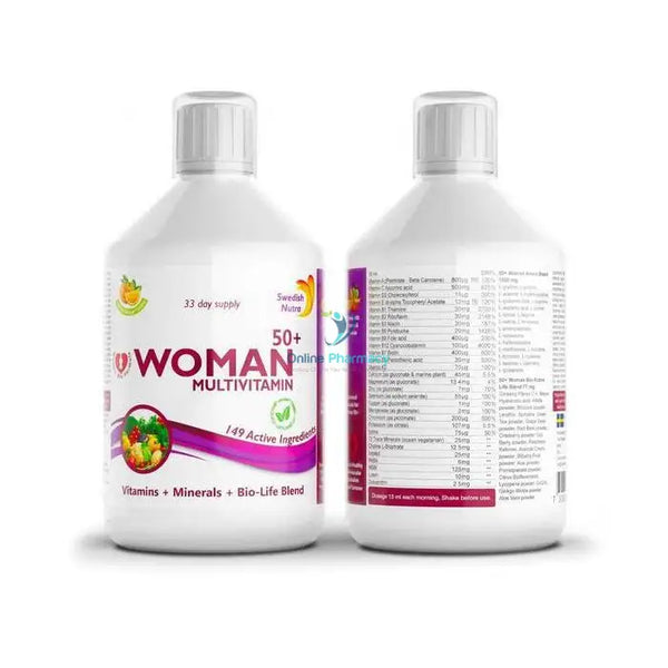 Swedish Nutra Woman Active 50+ Multi Vitamins - 500ml - OnlinePharmacy