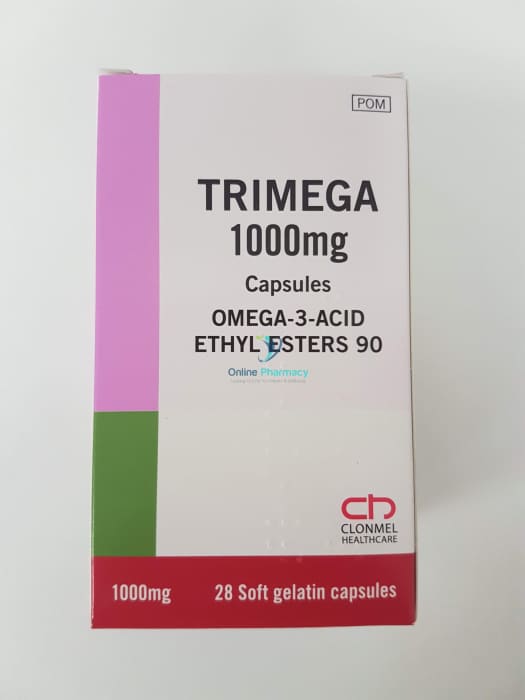 Trimega (same as Omacor) Omega 3 Capsules - 28 Pack - OnlinePharmacy