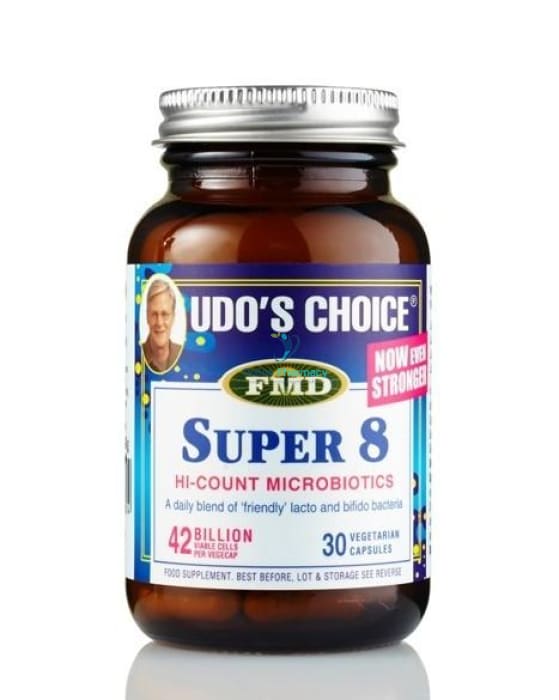 Udos Choice Super 8 Hi-Count Microbiotics - 30 Capsules - OnlinePharmacy