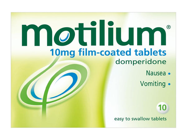 Motilium (Domperidone) 10mg Nausea & Vomiting Tablets - 10 Tablets