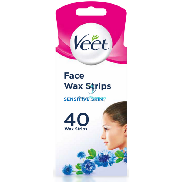 Veet Face Wax Strips for Sensitive Skin - 40 Strips - OnlinePharmacy