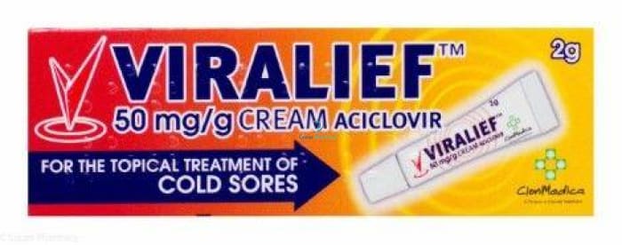 Viralief 5% (Aciclovir) Cold Sore Cream - 2g