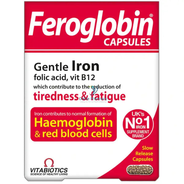Vitabiotics Feroglobin B12 - 30 Capsules - OnlinePharmacy