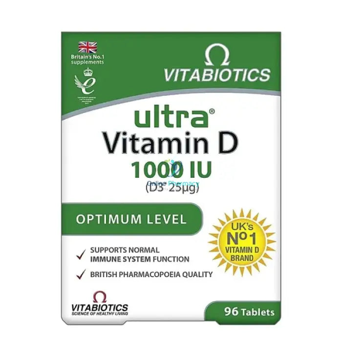 Vitabiotics Ultra D3 1000Iu Tablets - 96 Pack Vitamin D