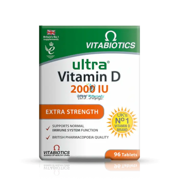 Vitabiotics Ultra D3 2000IU Tablets - 96 Tablets - OnlinePharmacy
