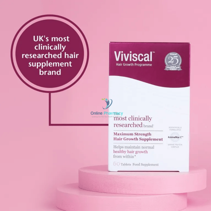 Viviscal Max Strength Hair Growth Supplements - 30 Pack Vitamins &
