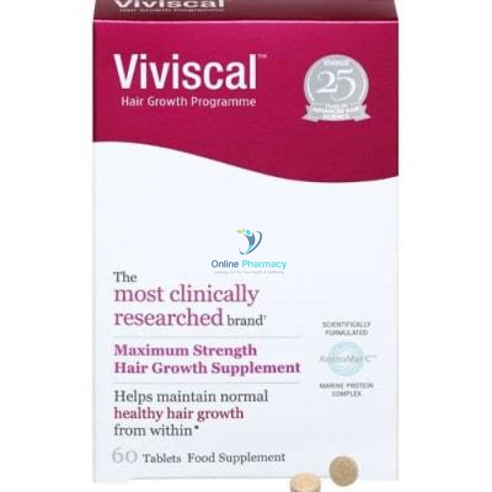 Viviscal Max Strength Hair Growth Supplements - 60 Tabs - OnlinePharmacy