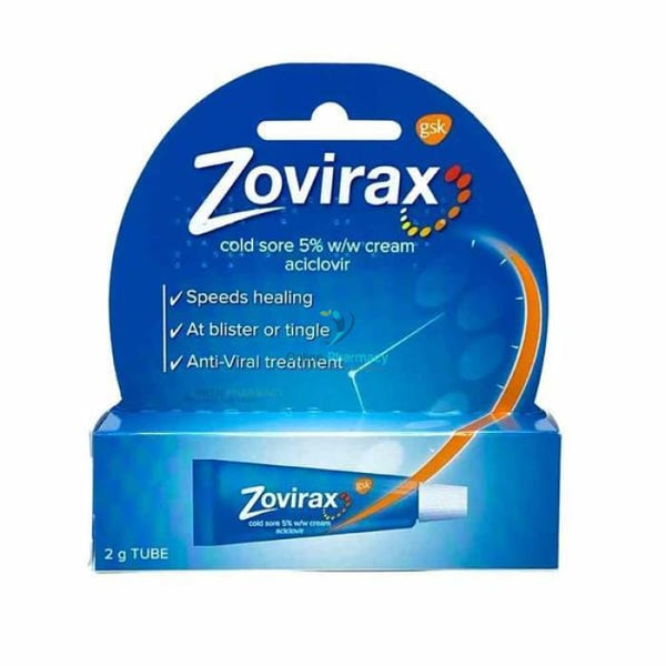 Zovirax Cold Sore Cream Tube - 2g - OnlinePharmacy